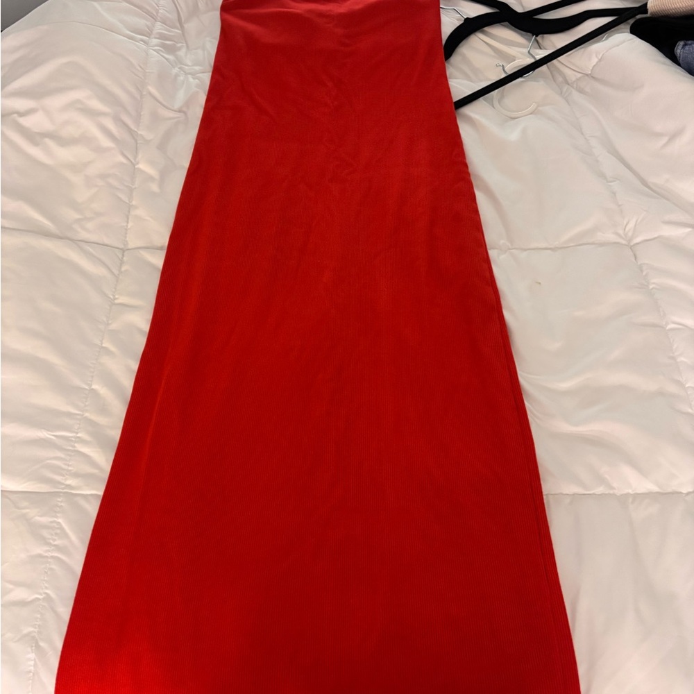 A New Day Red Halter Sheath Dress